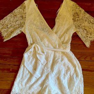 White Lace Romper
